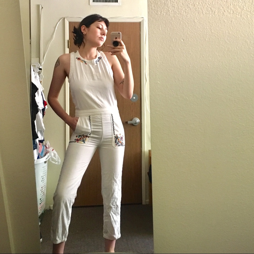 Luck Brand Jean white jumpsuit